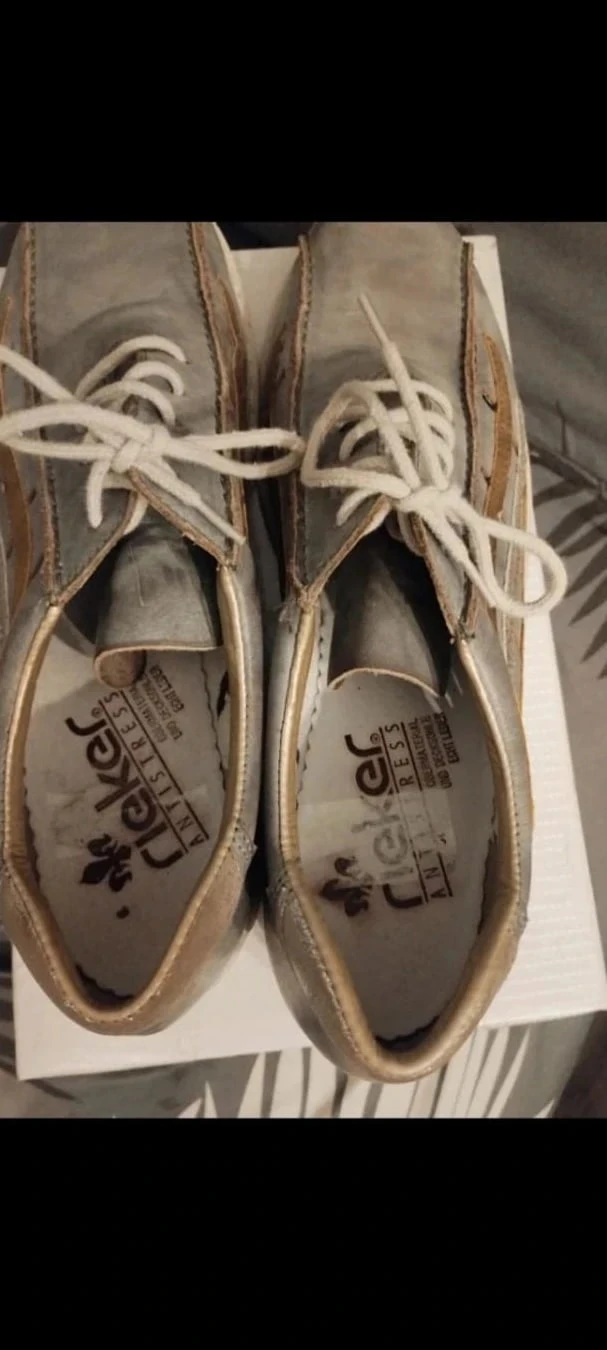 Rieker P41 silver/gold women's shoes – photo 4